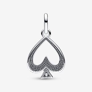 Elegant Silver Spade Pendant